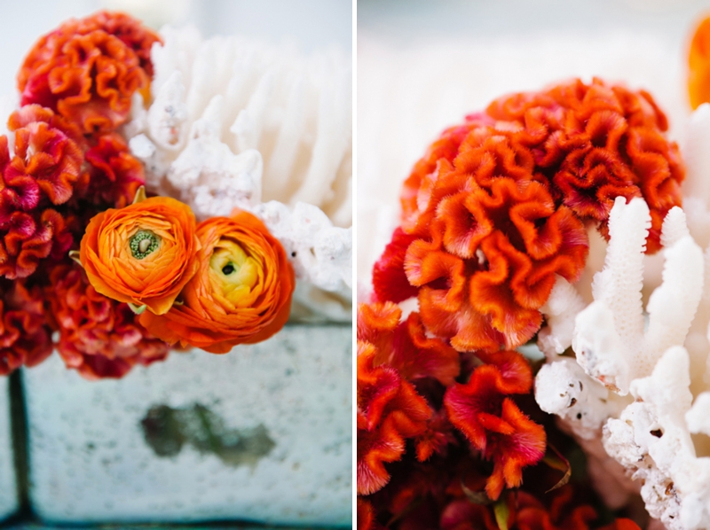 Orange Eclectic Chic Wedding Inspiration via TheELD.com