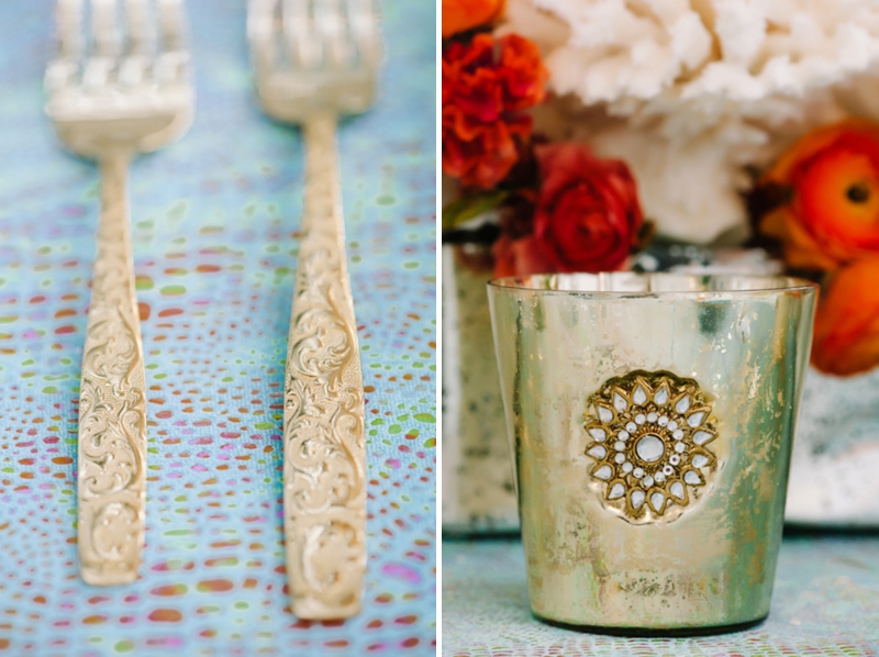 Orange Eclectic Chic Wedding Inspiration via TheELD.com