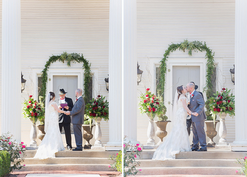 Rustic Red and White Alabama Wedding via TheELD.com