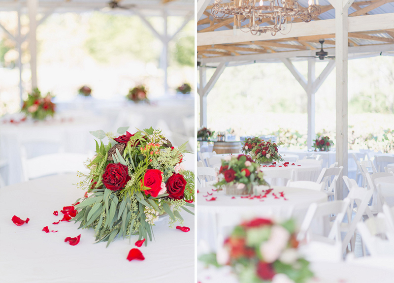 Rustic Red and White Alabama Wedding via TheELD.com