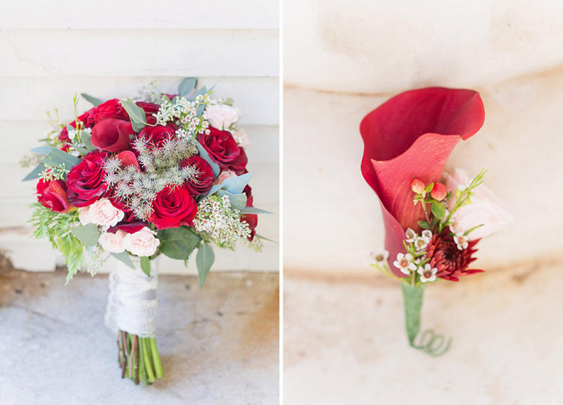 Rustic Red and White Alabama Wedding via TheELD.com