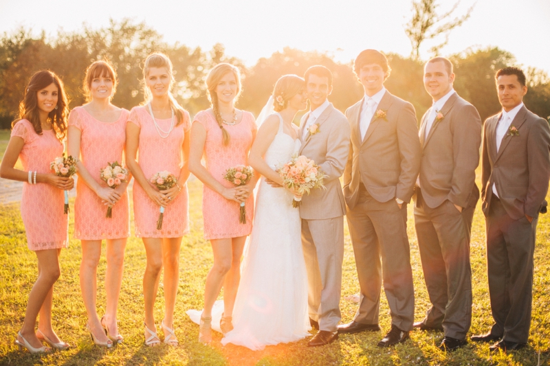 A Peach Vintage Eclectic DIY Wedding via TheELD.com