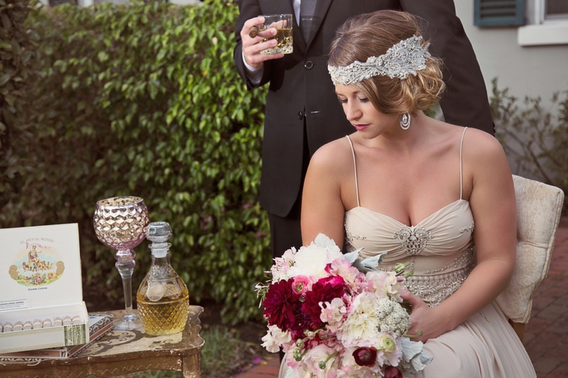 1920s Vintage Glam Wedding Inspiration via TheELD.com