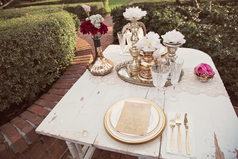 1920s Vintage Glam Wedding Inspiration via TheELD.com