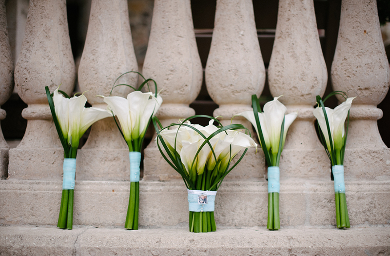 Elegant Green and White Bella Collina Wedding via TheELD.com