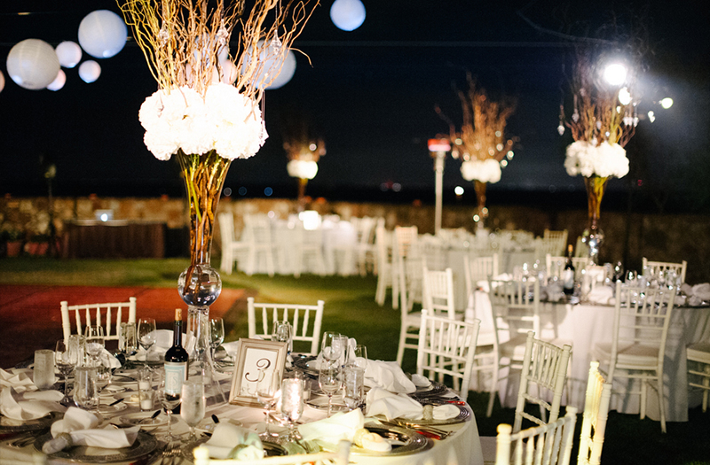 Elegant Green and White Bella Collina Wedding via TheELD.com