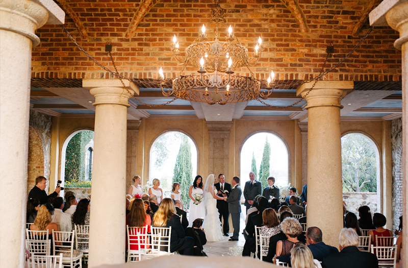 Elegant Green and White Bella Collina Wedding via TheELD.com