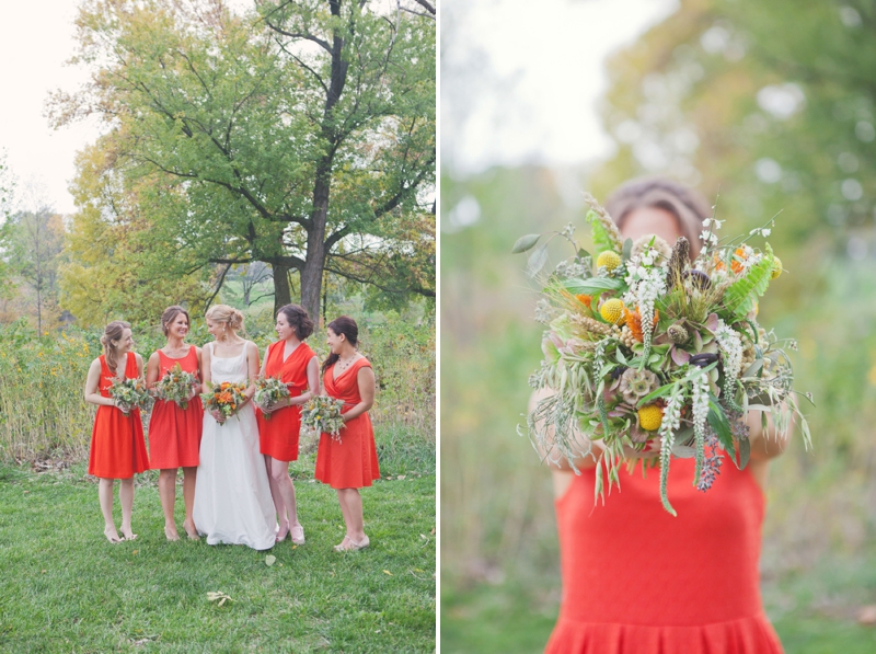 Rustic Yellow and Orange St. Louis Wedding via TheELD.com