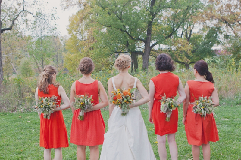 Rustic Yellow and Orange St. Louis Wedding via TheELD.com