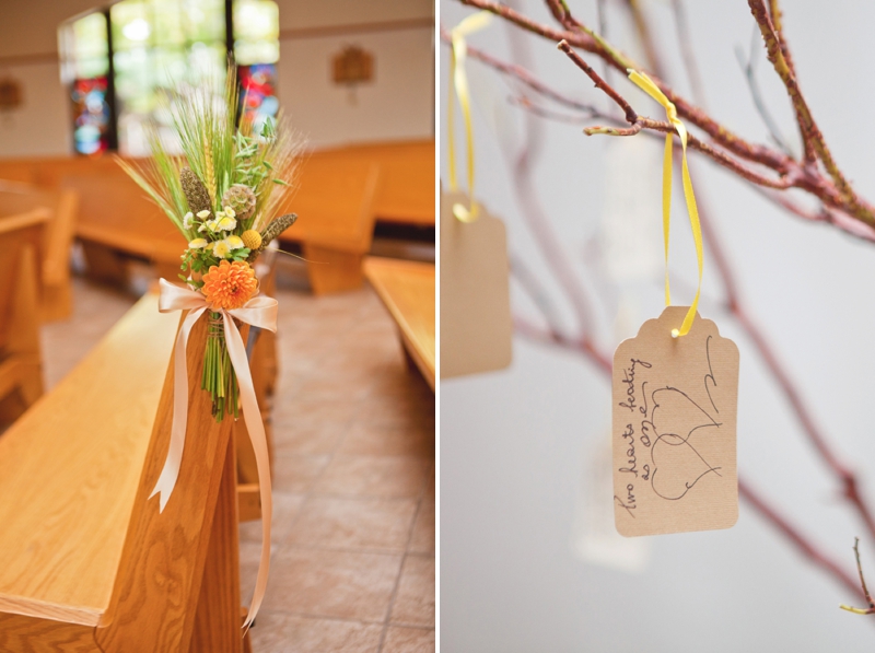 Rustic Yellow and Orange St. Louis Wedding via TheELD.com