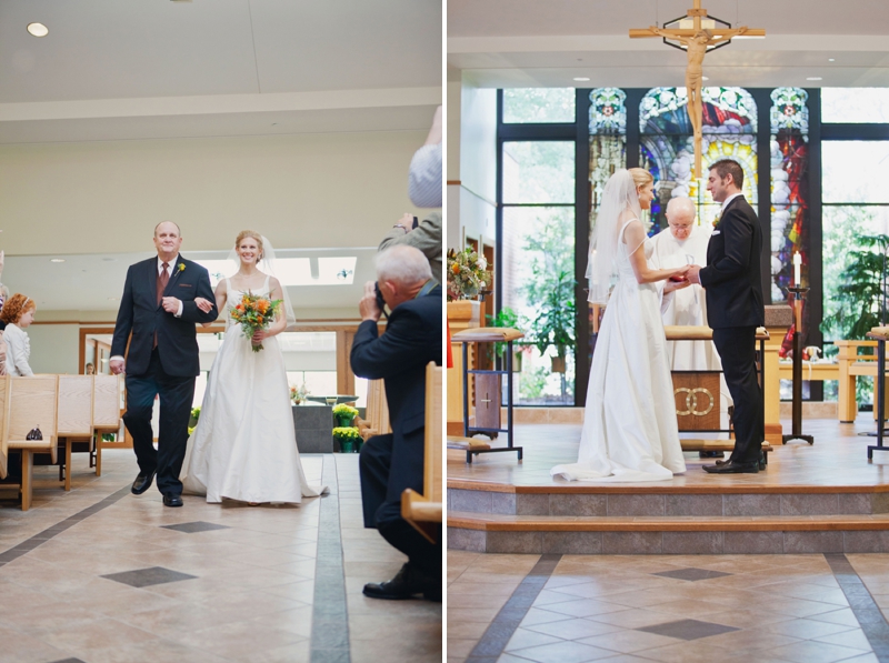 Rustic Yellow and Orange St. Louis Wedding via TheELD.com