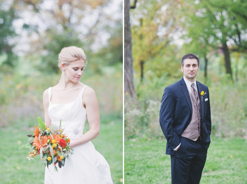 Rustic Yellow and Orange St. Louis Wedding via TheELD.com