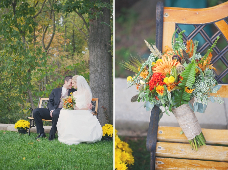 Rustic Yellow and Orange St. Louis Wedding via TheELD.com