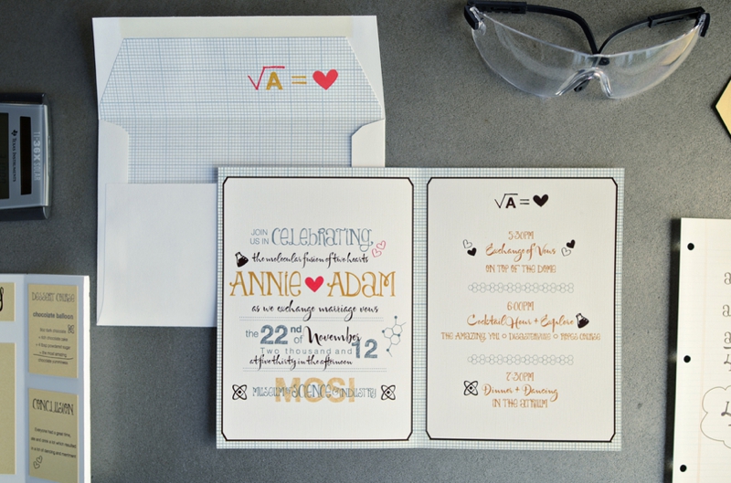 Science Themed Wedding Inspiration via TheELD.com