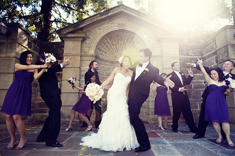 Elegant Purple & Gray California Wedding via TheELD.com