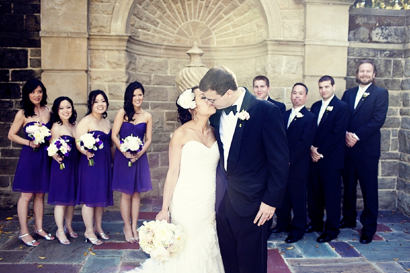 Elegant Purple & Gray California Wedding via TheELD.com