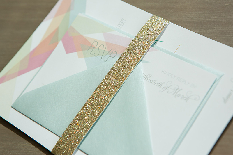 Colorful and Modern Geometric Wedding Inspiration via TheELD.com