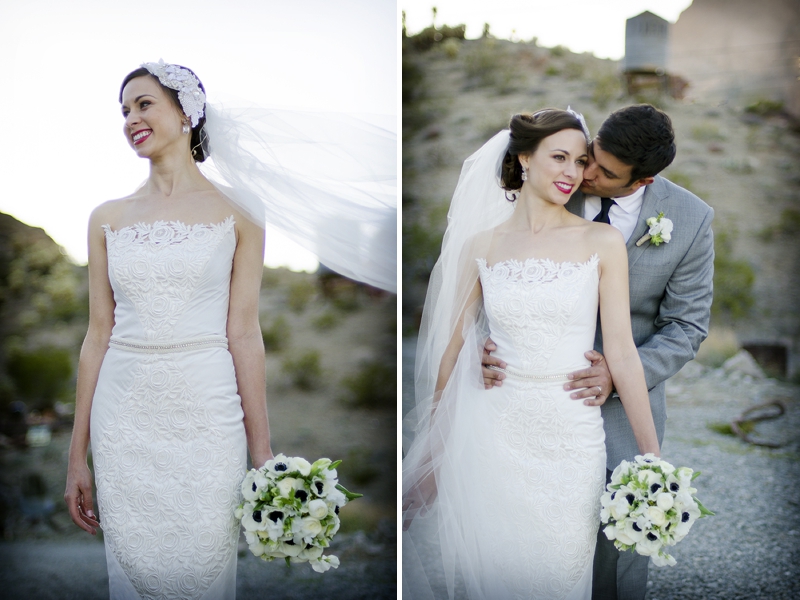 Vintage Glam Desert Bride & Groom Session via TheELD.com