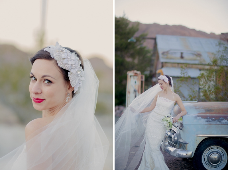 Vintage Glam Desert Bride & Groom Session via TheELD.com