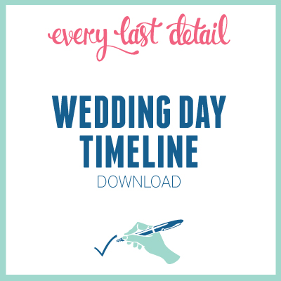 Creating A Wedding Day Timeline via TheELD.com