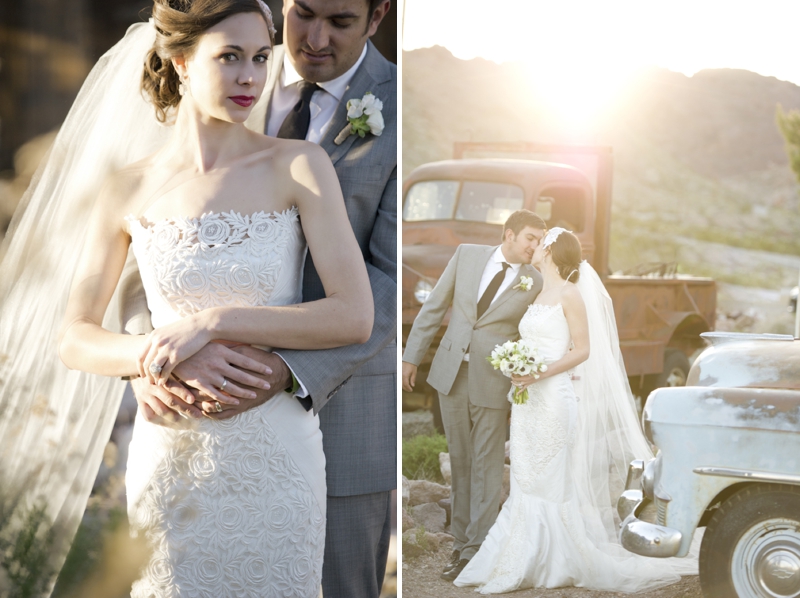 Vintage Glam Desert Bride & Groom Session via TheELD.com