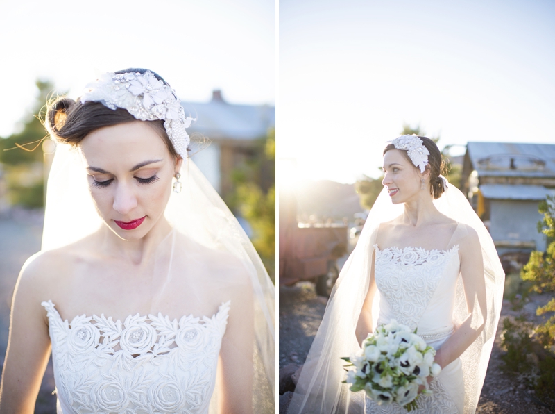 Vintage Glam Desert Bride & Groom Session via TheELD.com