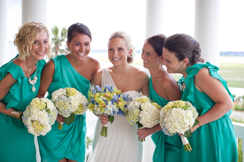 Rustic Chic Blue and Green Beach Wedding via TheELD.com