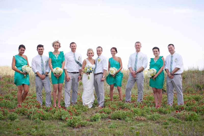 Rustic Chic Blue and Green Beach Wedding via TheELD.com