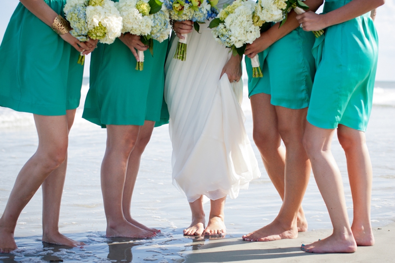 Rustic Chic Blue and Green Beach Wedding via TheELD.com