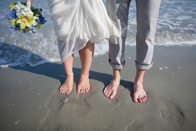 Rustic Chic Blue and Green Beach Wedding via TheELD.com