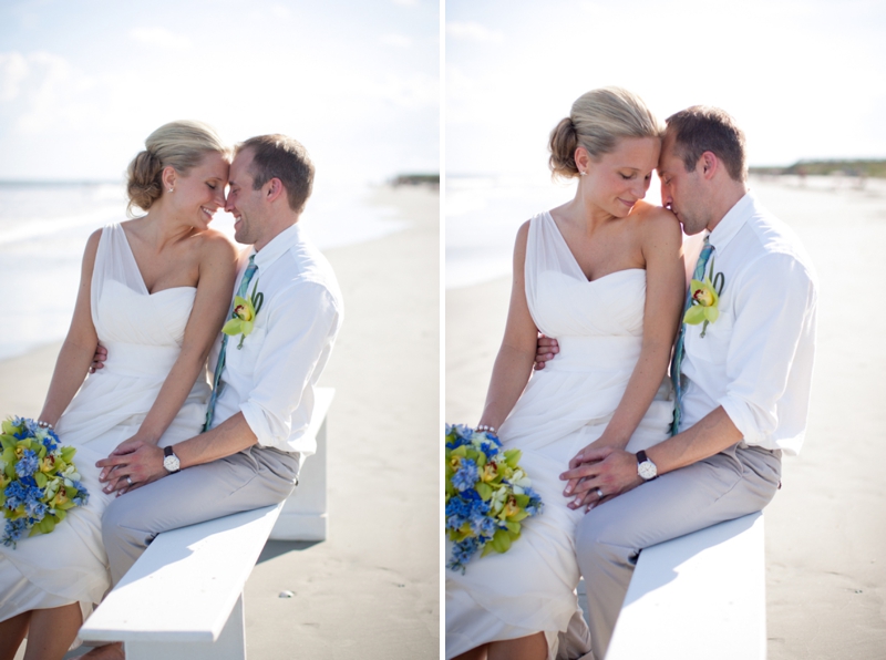 Rustic Chic Blue and Green Beach Wedding via TheELD.com