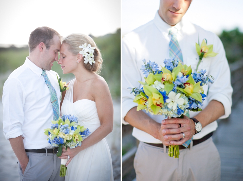 Rustic Chic Blue and Green Beach Wedding via TheELD.com