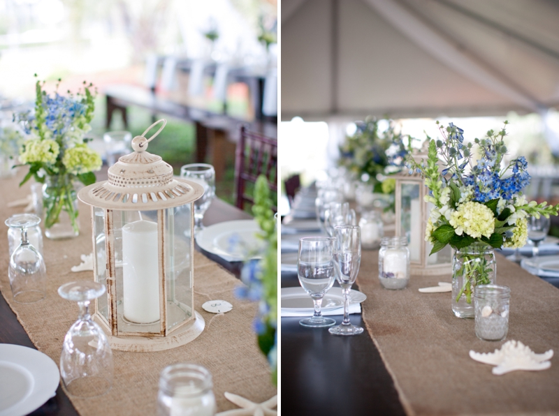 Rustic Chic Blue and Green Beach Wedding via TheELD.com