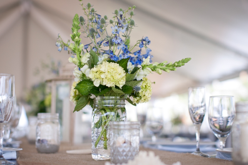 Rustic Chic Blue and Green Beach Wedding via TheELD.com