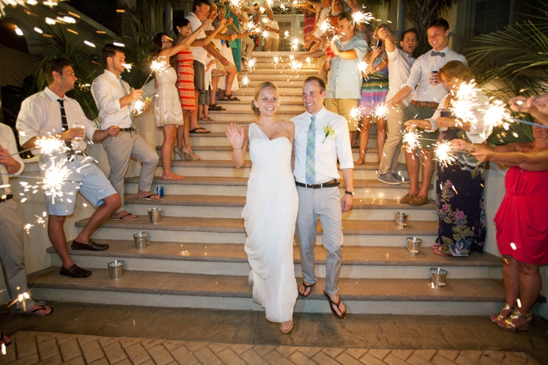 Rustic Chic Blue and Green Beach Wedding via TheELD.com