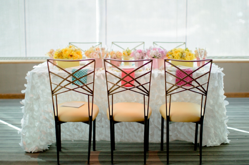 Colorful and Modern Geometric Wedding Inspiration via TheELD.com