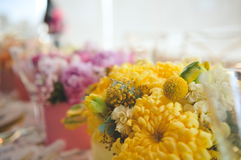 Colorful and Modern Geometric Wedding Inspiration via TheELD.com