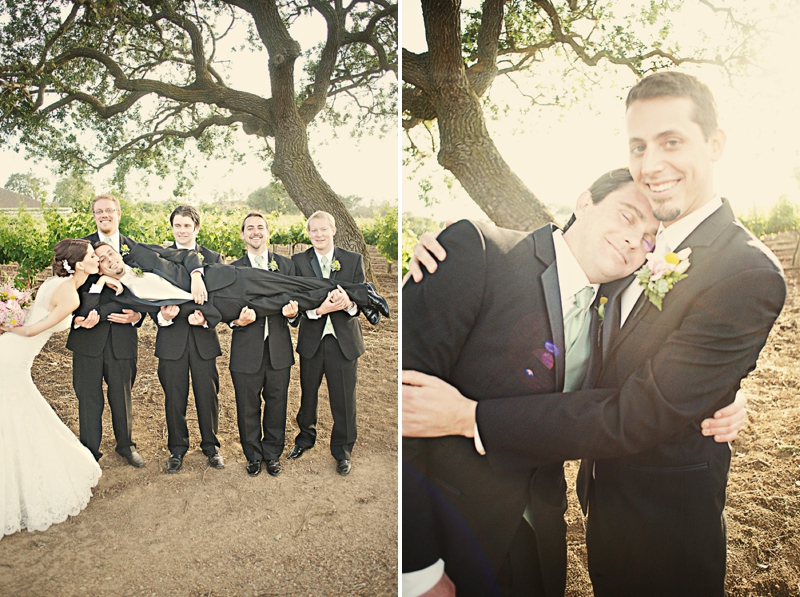 Pink and Mint California Vineyard Wedding via TheELD.com