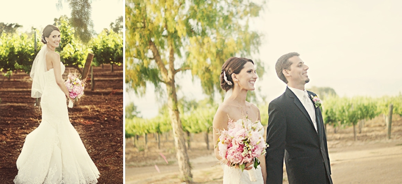 Pink and Mint California Vineyard Wedding via TheELD.com