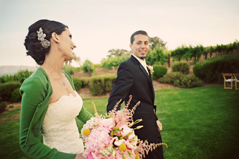 Pink and Mint California Vineyard Wedding via TheELD.com