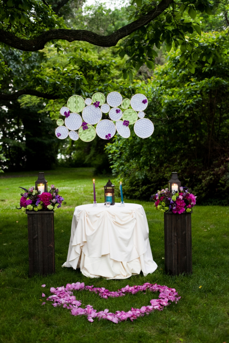 Elegant Purple and Blue Pennsylvania Wedding via TheELD.com