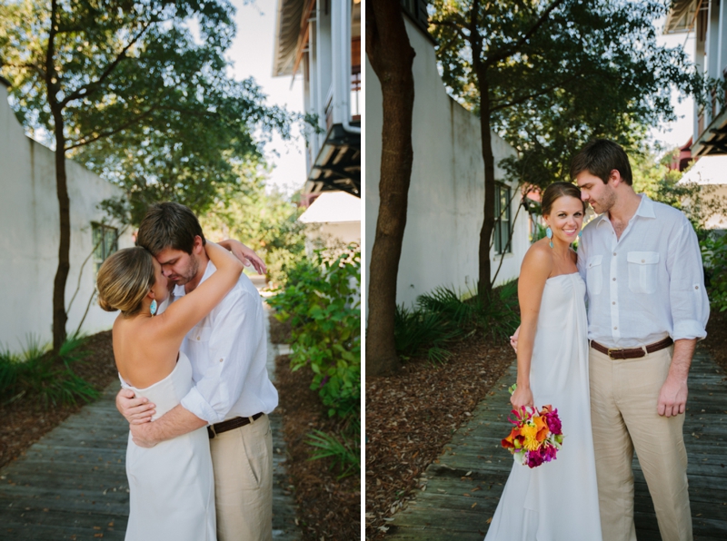 Pink, Orange, & Aqua Florida Wedding via TheELD.com