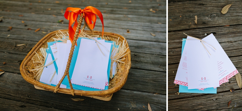 Pink, Orange, & Aqua Florida Wedding via TheELD.com