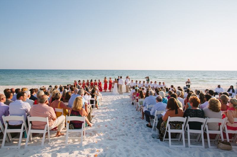 Pink, Orange, & Aqua Florida Wedding via TheELD.com