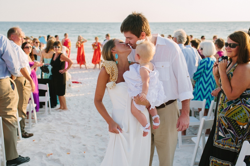 Pink, Orange, & Aqua Florida Wedding via TheELD.com