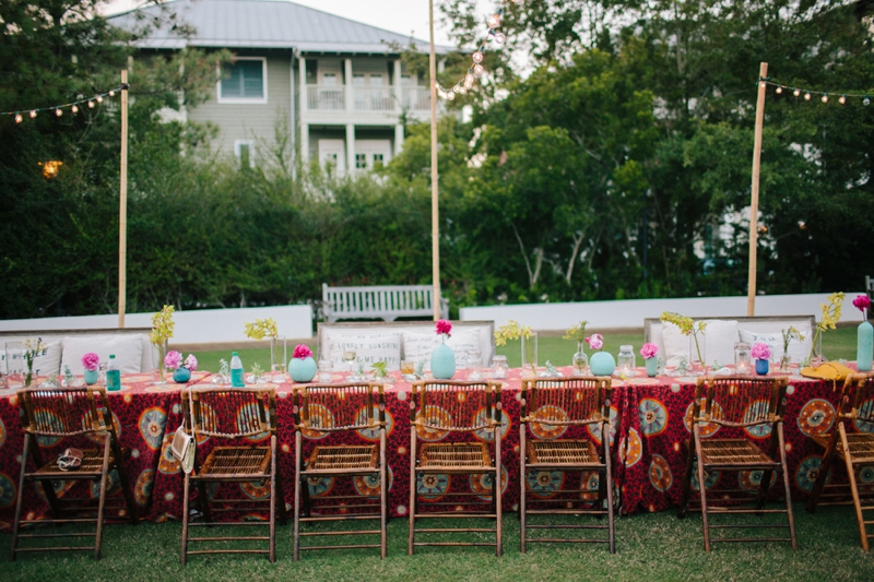 Pink, Orange, & Aqua Florida Wedding via TheELD.com