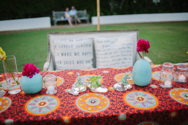 Pink, Orange, & Aqua Florida Wedding via TheELD.com