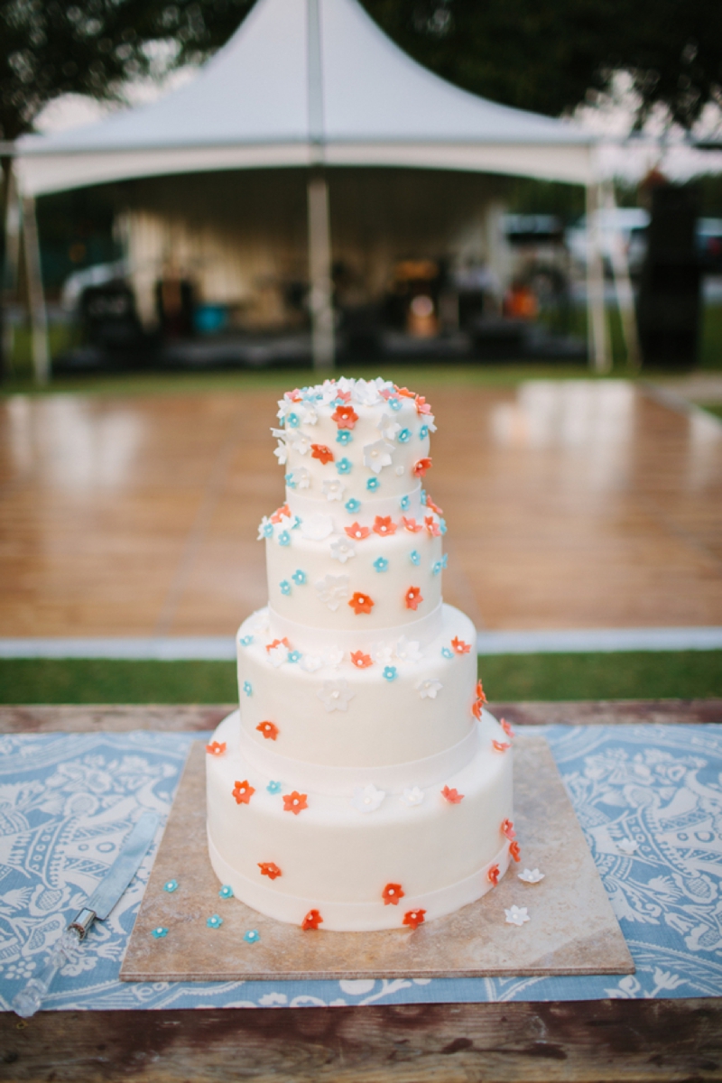 Pink, Orange, & Aqua Florida Wedding via TheELD.com