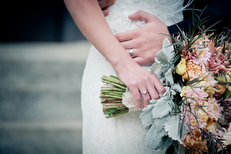 Pink and Orange Pennsylvania Fall Wedding via TheELD.com