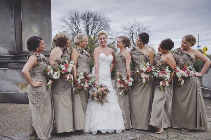 Pink and Orange Pennsylvania Fall Wedding via TheELD.com